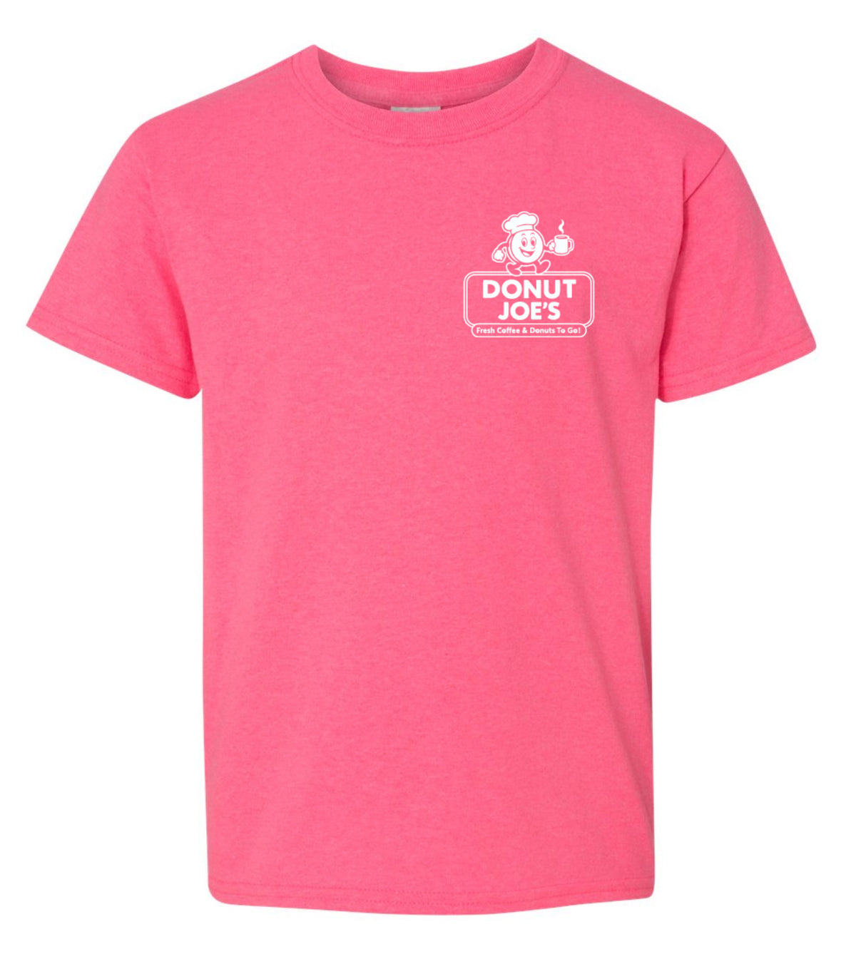 Donut Joe’s Youth T-Shirt – Safety Pink (Gildan 5000B)