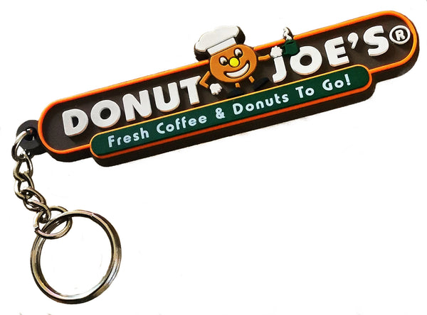 Official Donut Joe’s 3D Rubber Logo Keychain