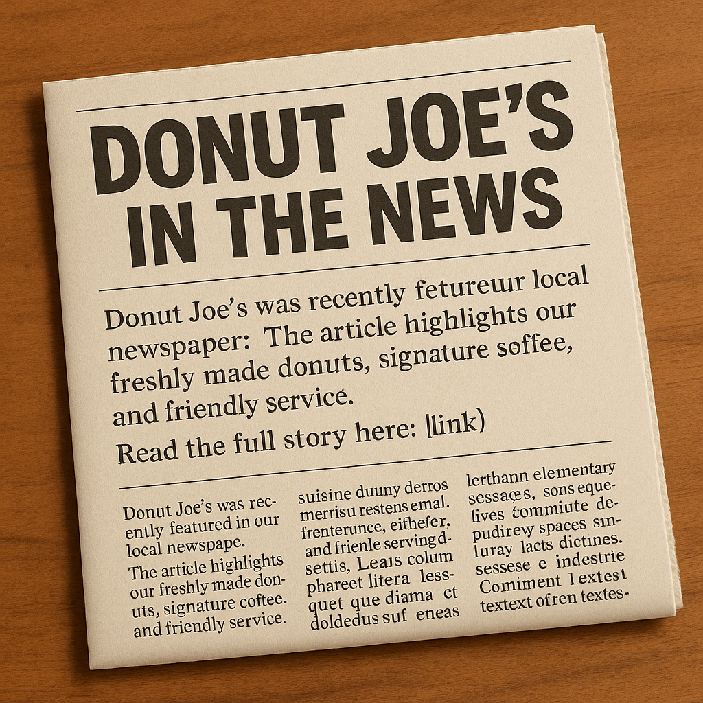 Donut Joe’s in the Spotlight: Our Story Featured in Local News