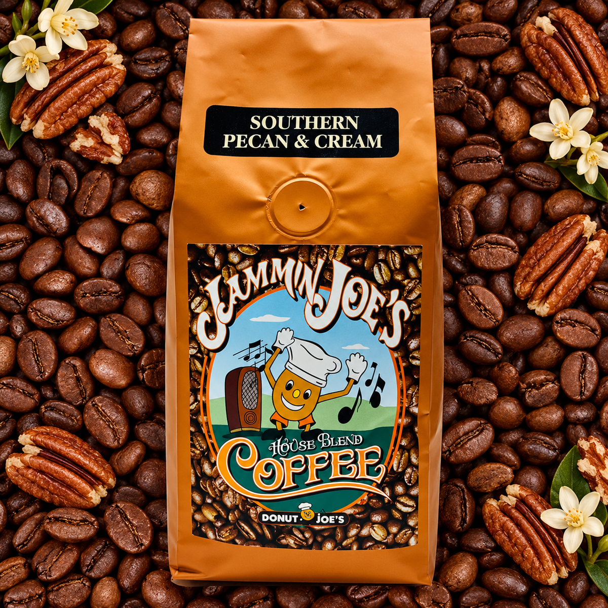Southern Pecan & Cream Coffee – Whole Bean from Donut Joe’s