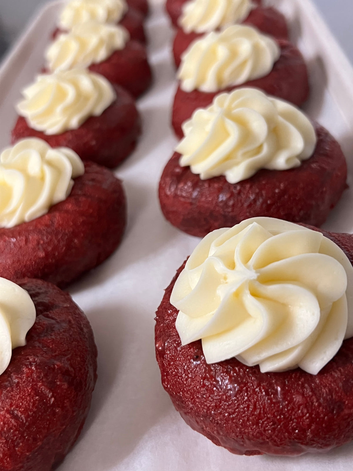 Red Velvet Donut with Cream Cheese Icing – A Southern Classic